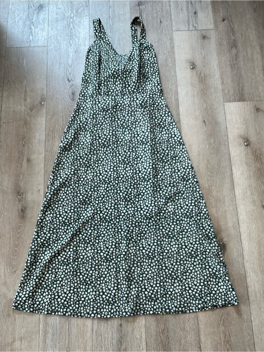 Free People Lorelai Printed Black Floral Midi Dress Size Large - Picture 3 of 10